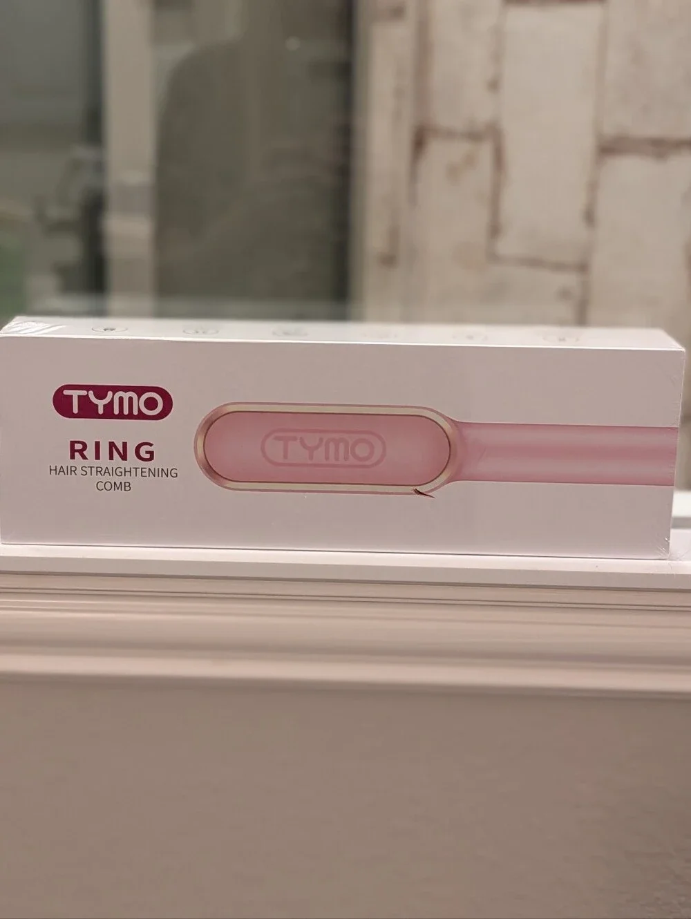 NEW TYMO Ring Hair Straightening Comb - Pink